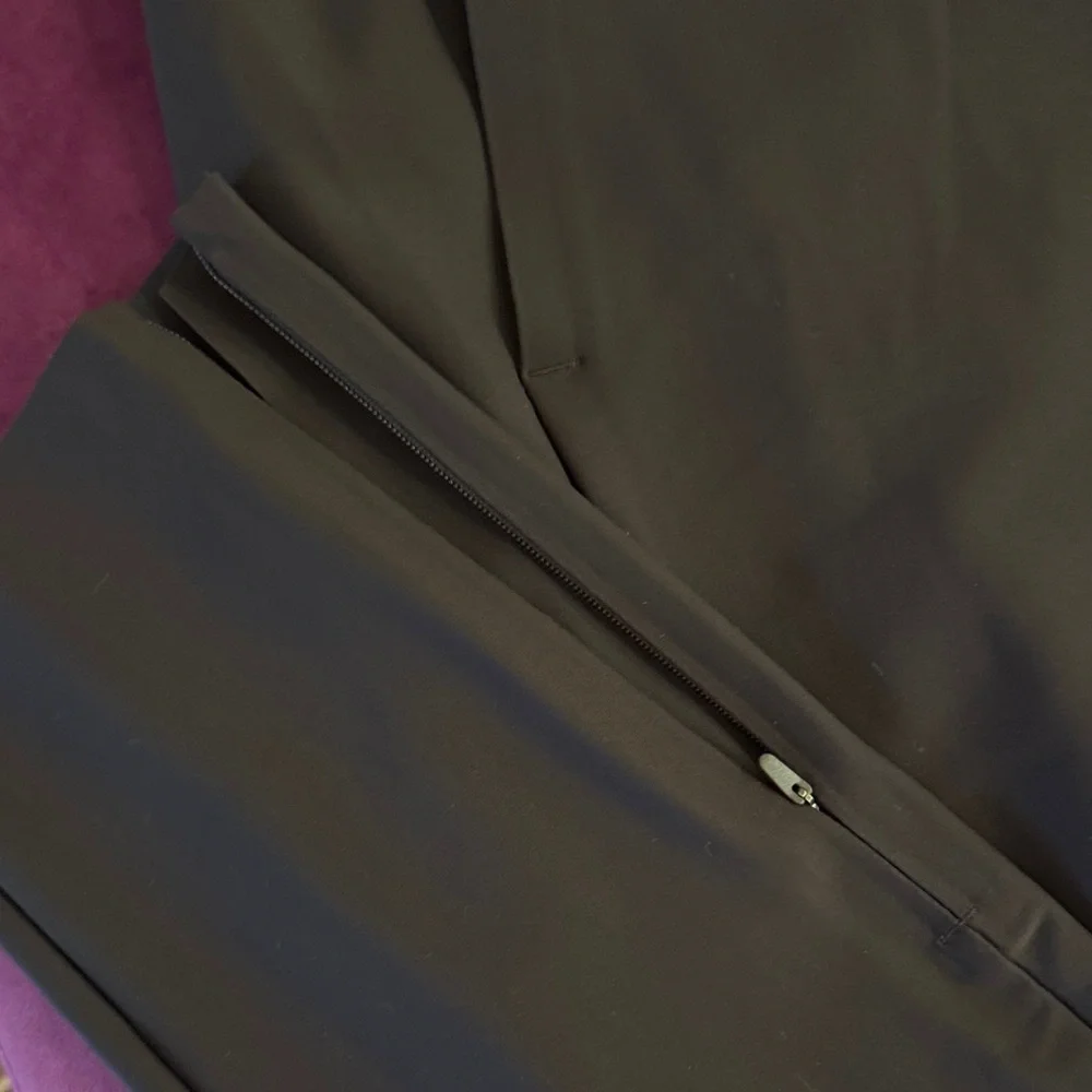 Athleta Women Brown Stellar Trouser High Rise Waist Luna Fabric Flattering Pants - Picture 3 of 7